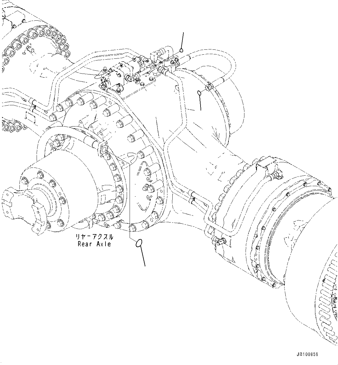Komatsu parts book diagram for WA800-8E0 S/N 84001-UP: REAR AXLE, CONNECTING PARTS(#83001-)