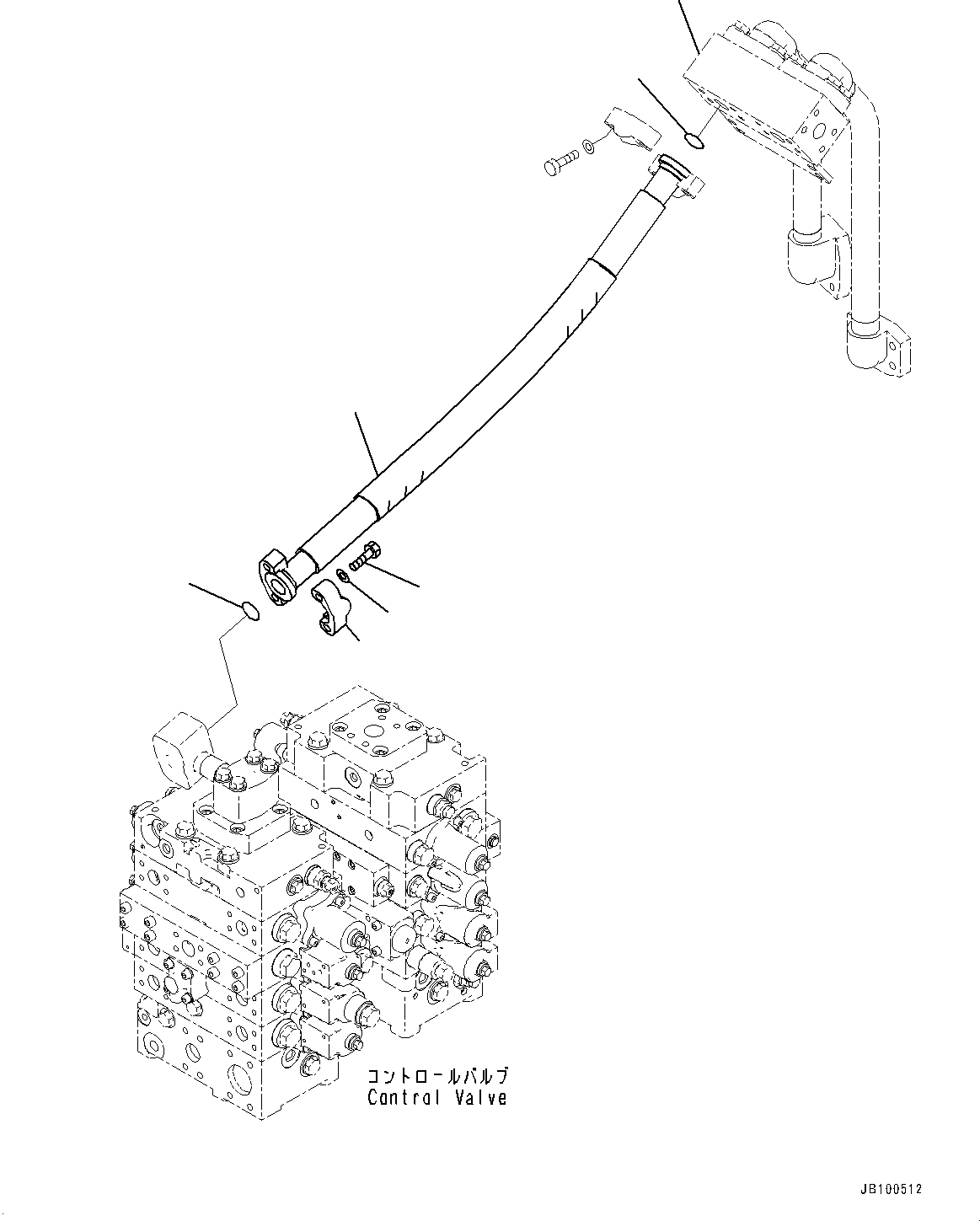 Komatsu parts book diagram for WA800-8E0 S/N 84001-UP: CONTROL VALVE, PIPING (13/14)(#83001-)