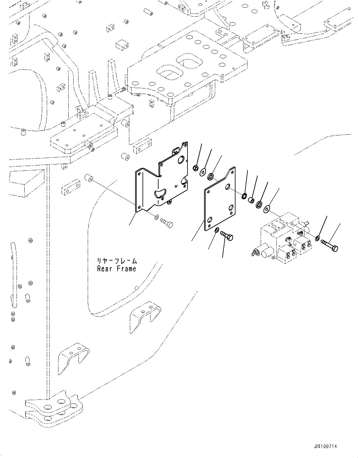 Komatsu parts book diagram for WA800-8E0 S/N 84001-UP: STEERING CONTROL VALVE, MOUNTING (1/2)(#83001-)