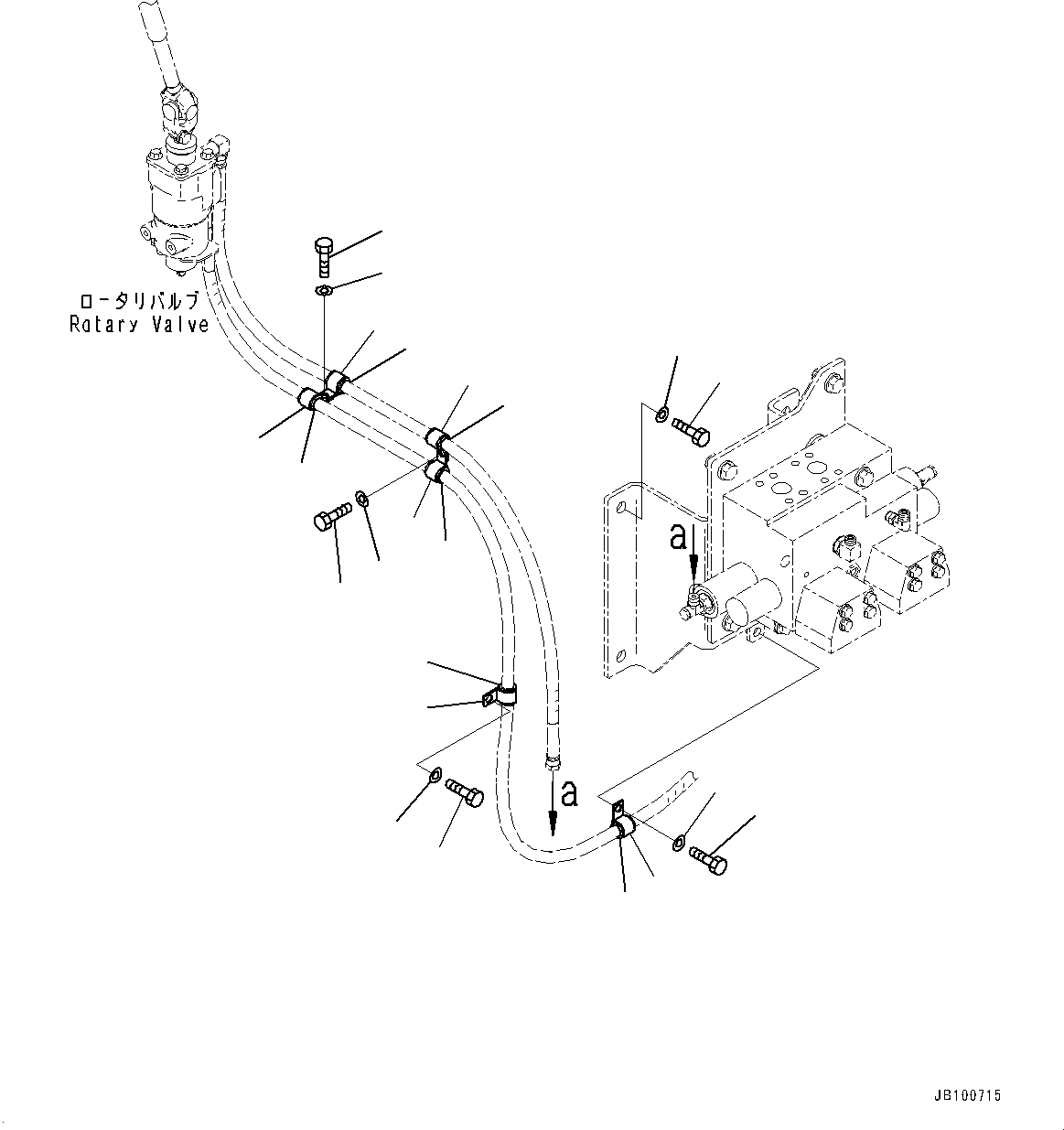 Komatsu parts book diagram for WA800-8E0 S/N 84001-UP: STEERING CONTROL VALVE, MOUNTING (2/2)(#83001-)