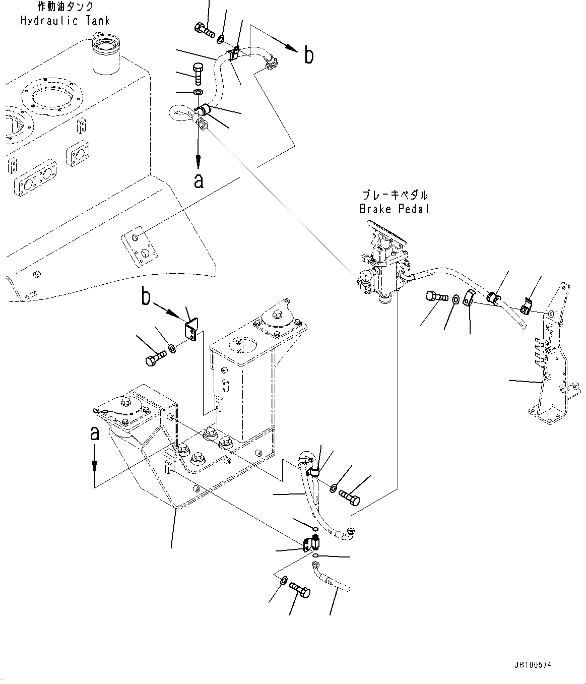 Komatsu parts book diagram for WA800-8E0 S/N 84001-UP: HYDRAULIC PIPING, MOUNTING (4/7)(#83001-)