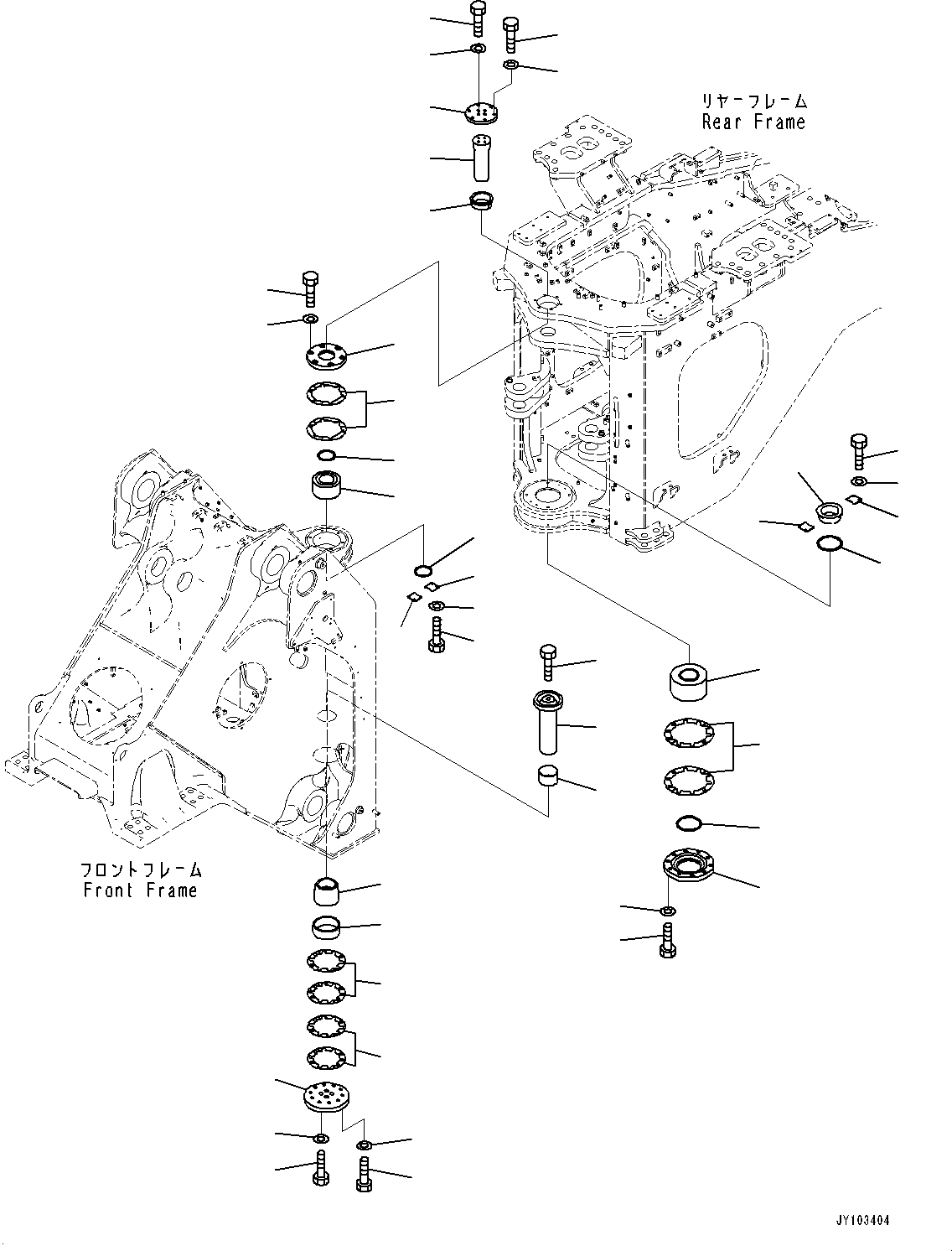 Komatsu parts book diagram for WA800-8E0 S/N 84001-UP: HINGE PIN, (#83001-)
