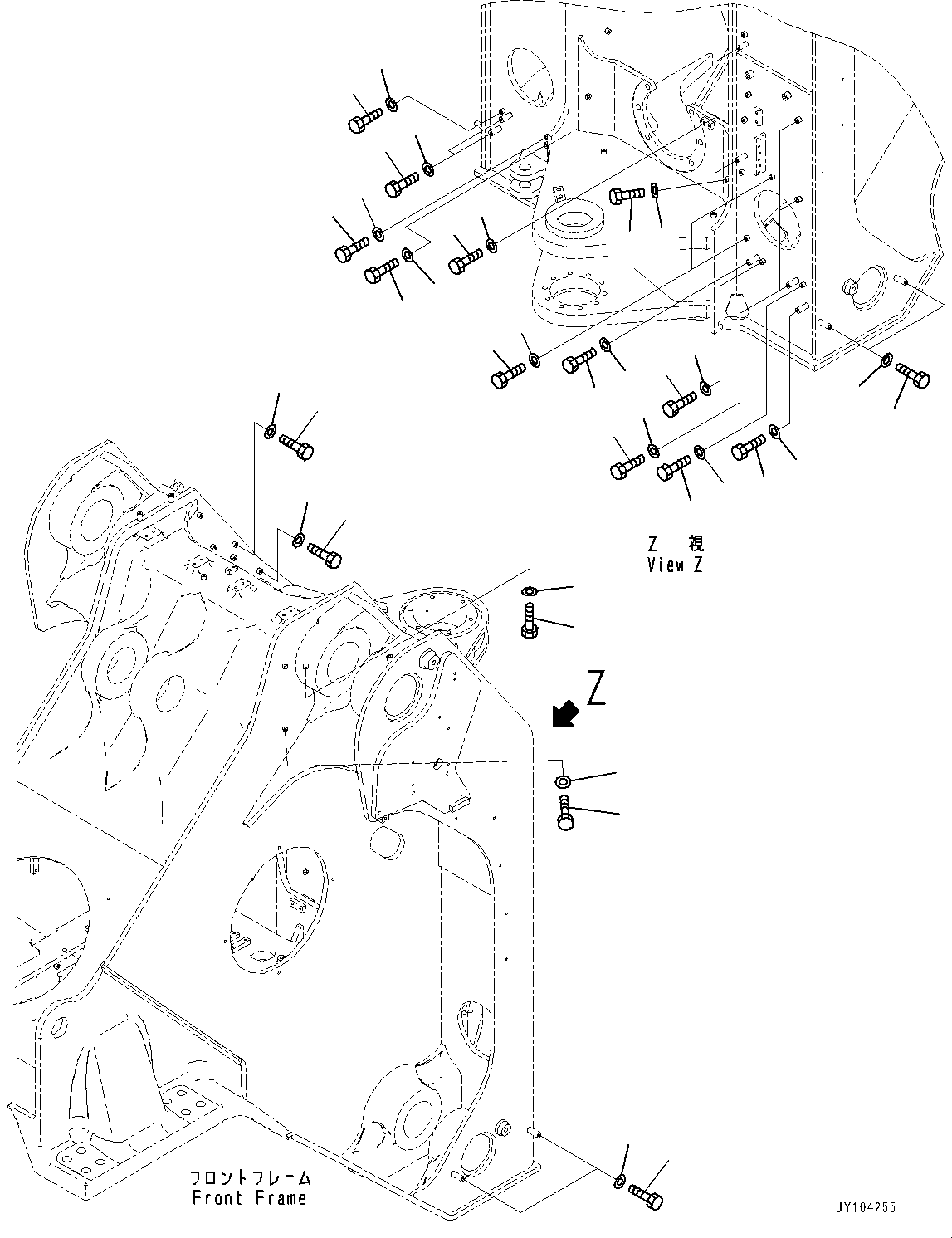 Komatsu parts book diagram for WA800-8E0 S/N 84001-UP: REMOTE GREASING SYSTEM, REMOTE GREASE RELATED PARTS(#83001-)