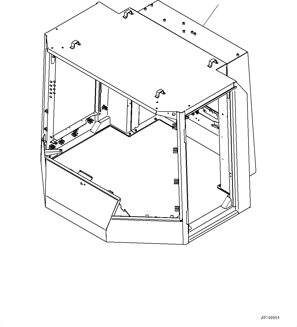 Komatsu parts book diagram for WA800-8E0 S/N 84001-UP: CAB, CAB BODY(#84001-)