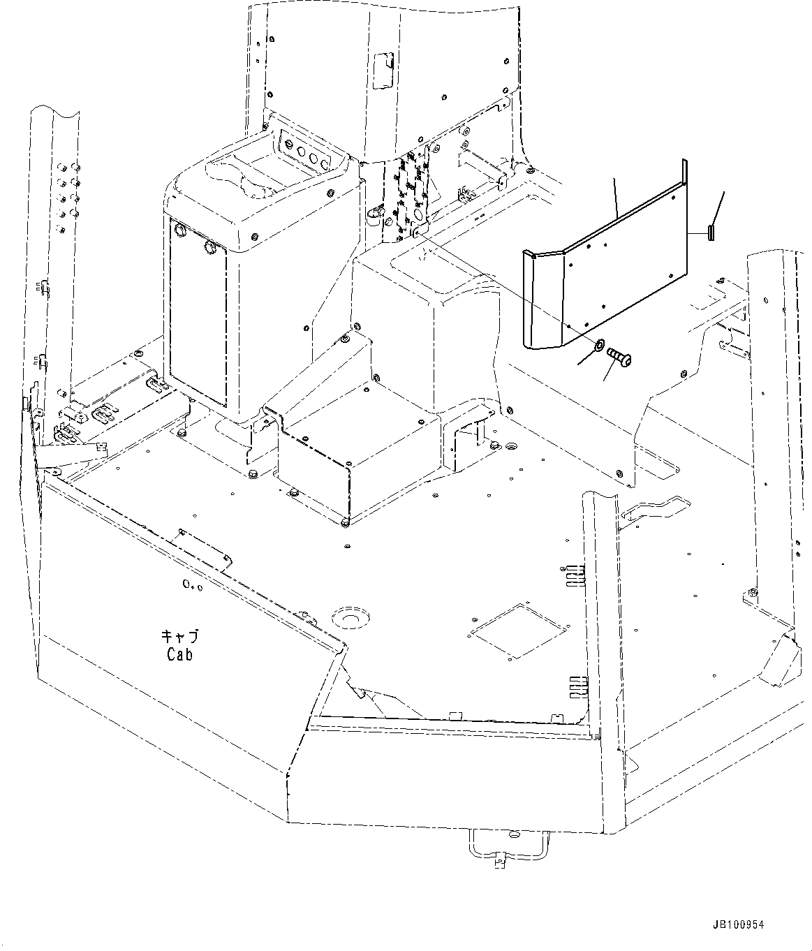 Komatsu parts book diagram for WA800-8E0 S/N 84001-UP: CAB, COVER (2/2)(#84001-)