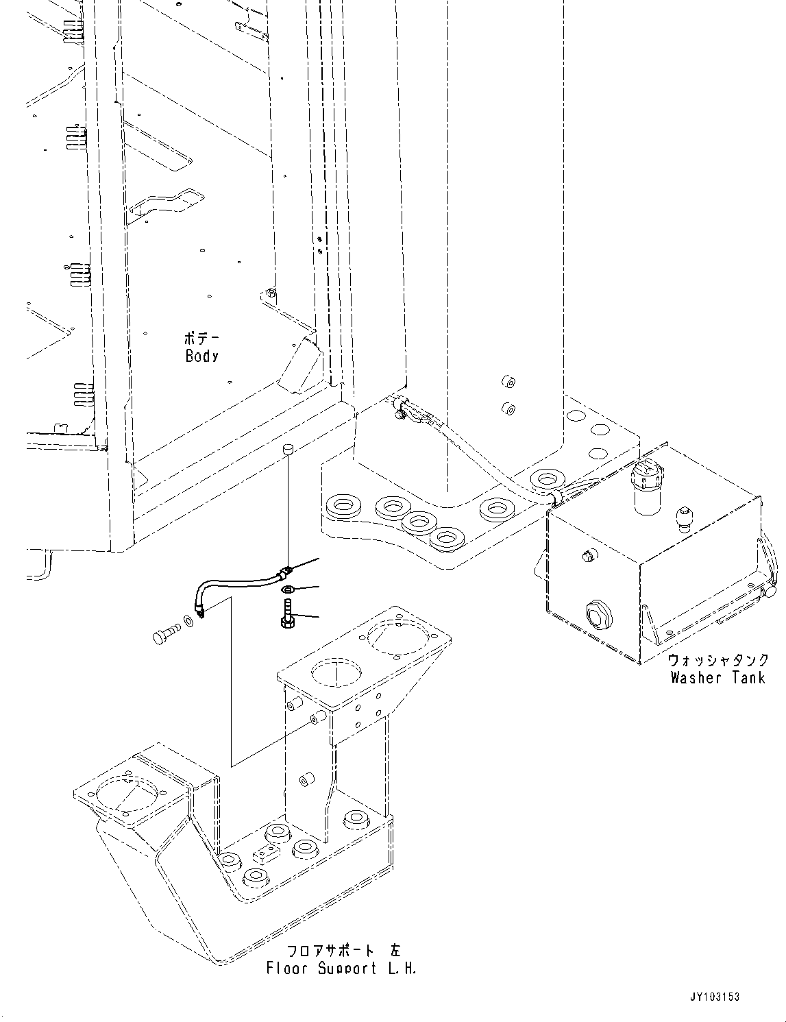 Komatsu parts book diagram for WA800-8E0 S/N 84001-UP: CAB, GROUND CABLE(#84001-)