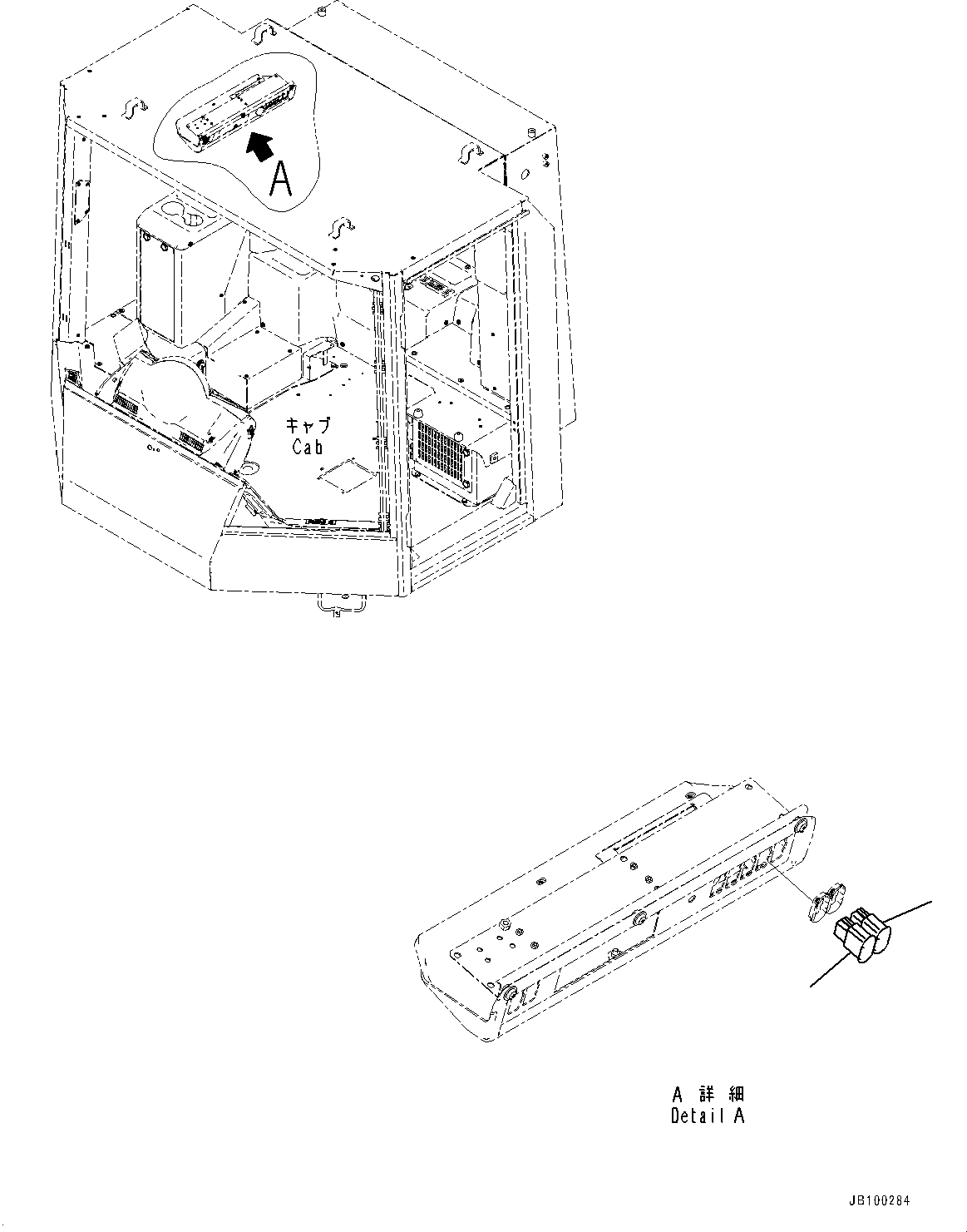 Komatsu parts book diagram for WA800-8E0 S/N 84001-UP: CAB SWITCH, COVER (5/5)(#84001-)