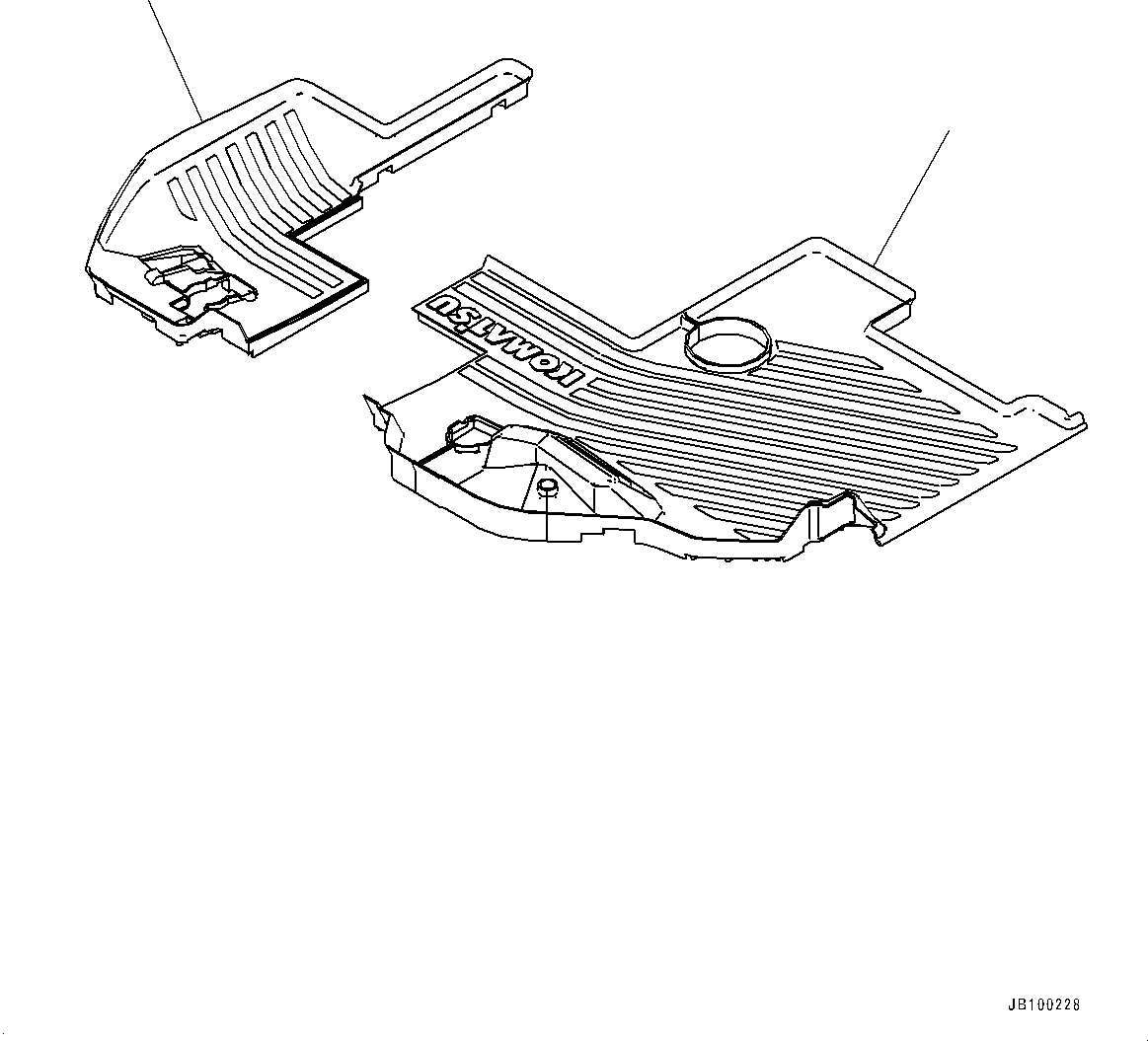 Komatsu parts book diagram for WA800-8E0 S/N 84001-UP: FLOOR MAT, (#84001-)