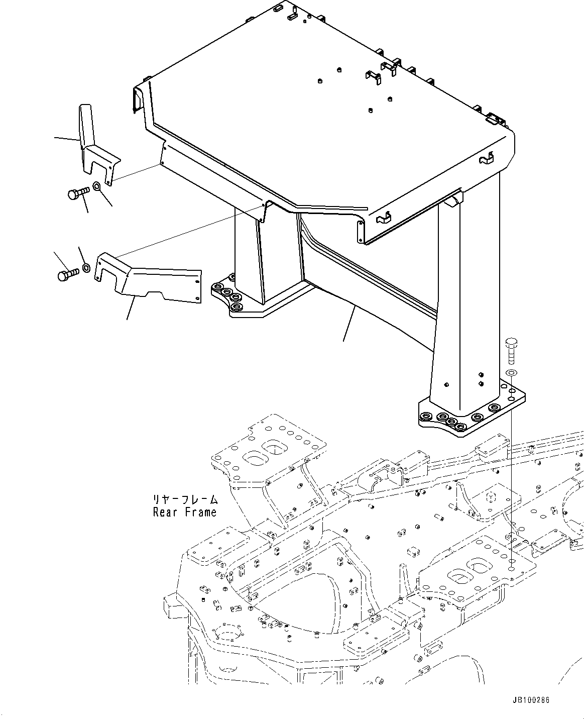 Komatsu parts book diagram for WA800-8E0 S/N 84001-UP: ROPS CANOPY, CANOPY(#83001-)