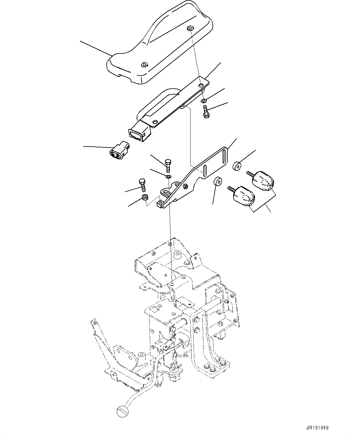 Komatsu parts book diagram for WA800-8E0 S/N 84001-UP: CONSOLE R.H., ARMREST(#84001-)