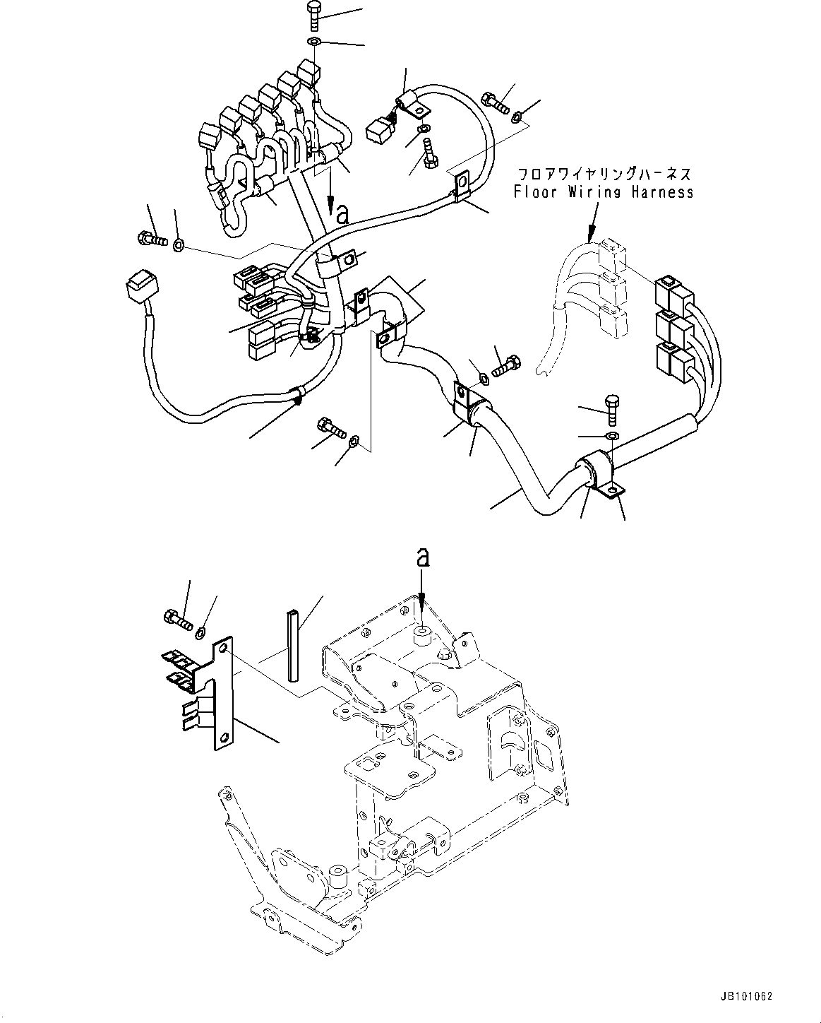 Komatsu parts book diagram for WA800-8E0 S/N 84001-UP: CONSOLE R.H., CONSOLE BOX WIRING HARNESS, R.H.(#84001-)