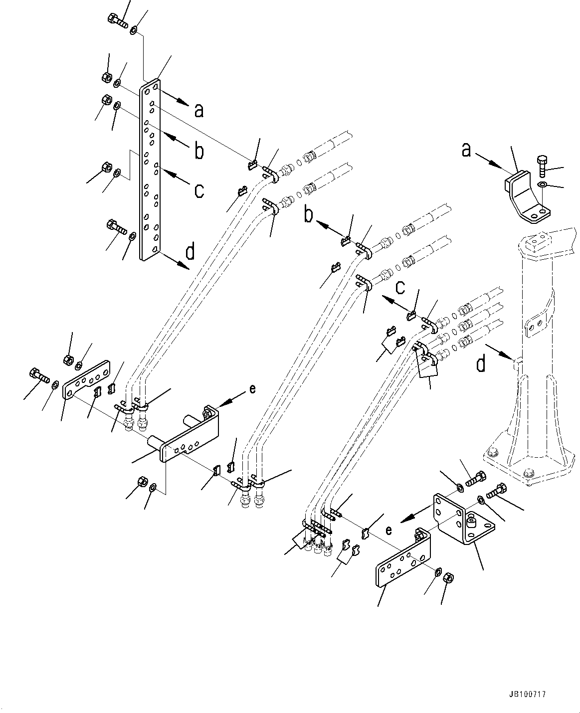 Komatsu parts book diagram for WA800-8E0 S/N 84001-UP: TRANSMISSION CONTROL, MOUNTING(#83001-)