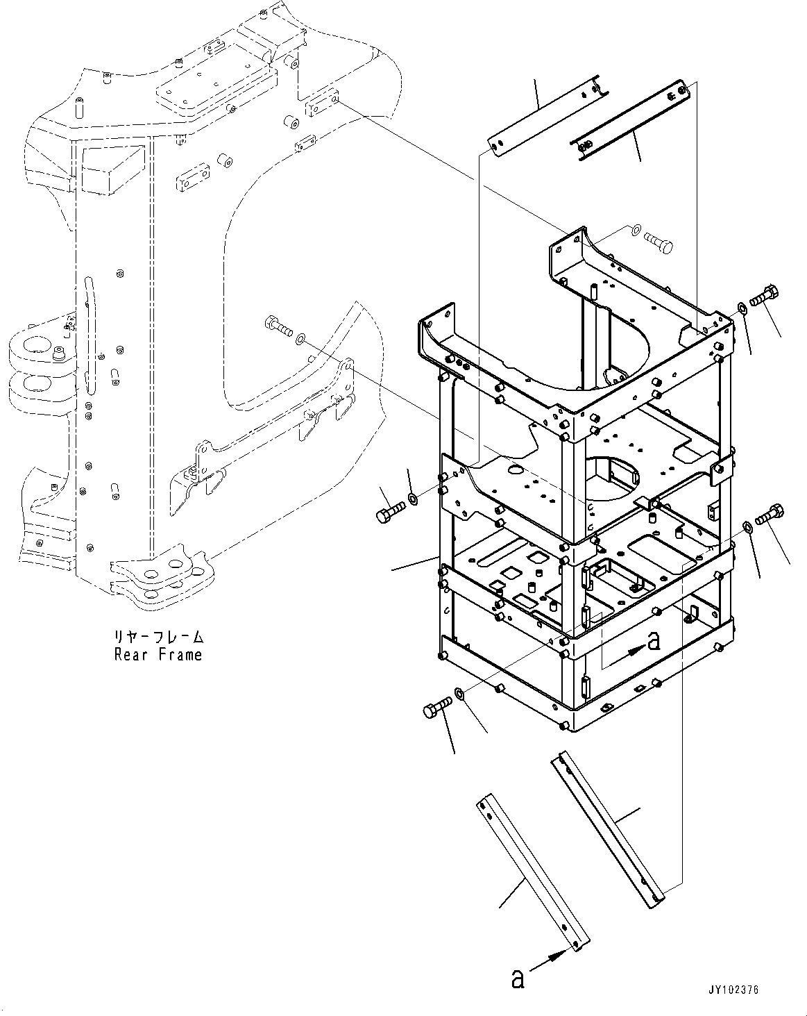 Komatsu parts book diagram for WA800-8E0 S/N 84001-UP: BRAKE CONTROL, BRACKET (1/6)(#83001-)
