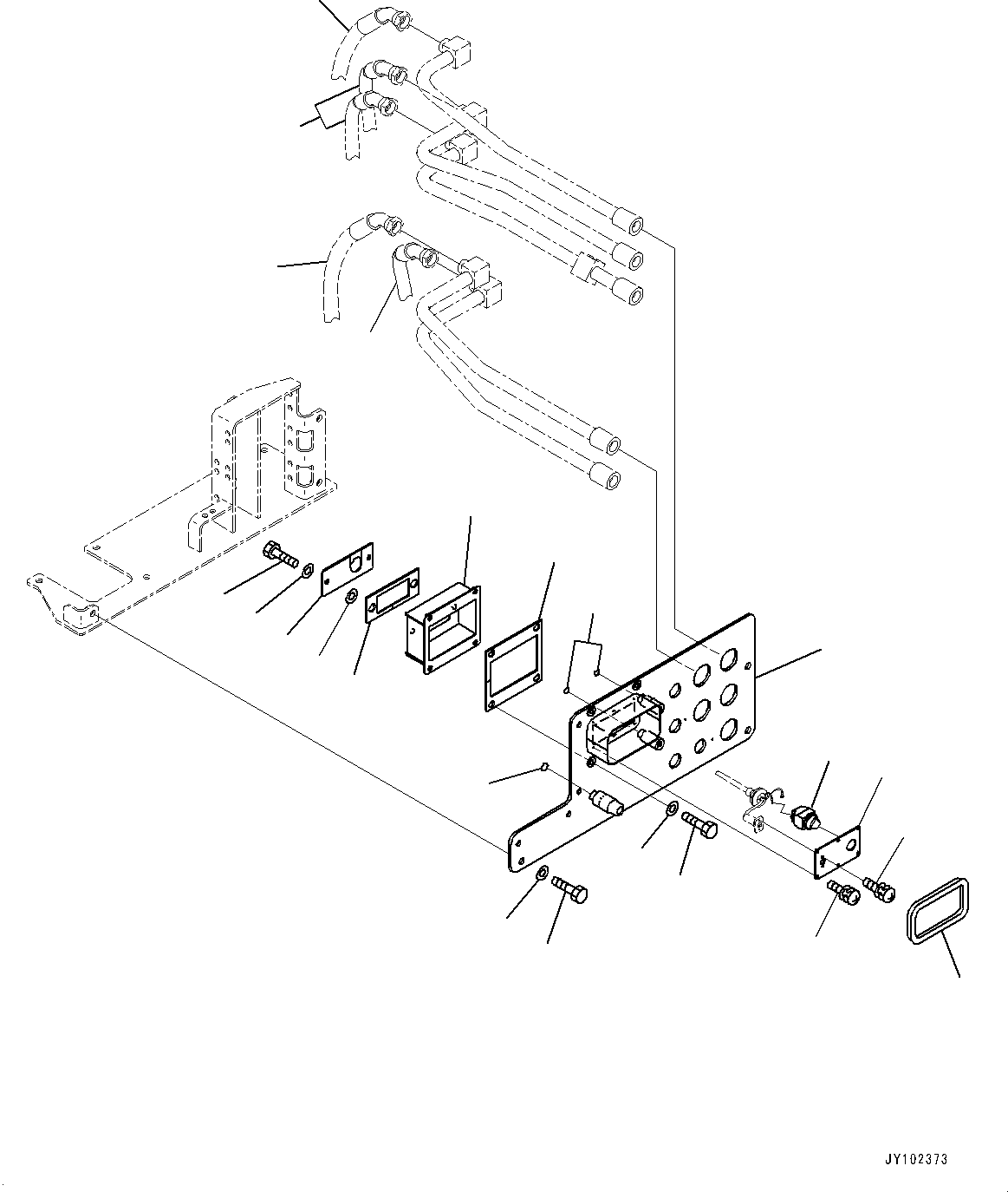 Komatsu parts book diagram for WA800-8E0 S/N 84001-UP: BRAKE CONTROL, SERVICE CENTER (1/2)(#83001-)