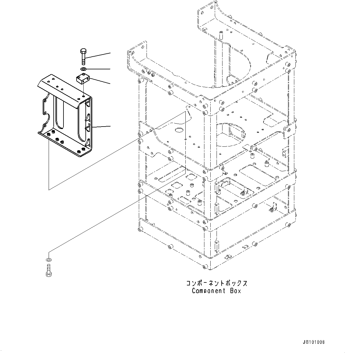Komatsu parts book diagram for WA800-8E0 S/N 84001-UP: BRAKE CONTROL, BRACKET (2/6)(#83001-)