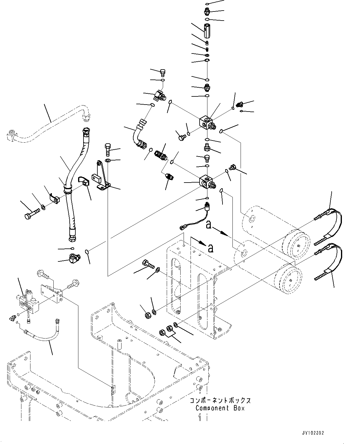Komatsu parts book diagram for WA800-8E0 S/N 84001-UP: BRAKE CONTROL, ACCUMULATOR COVER(#83001-)