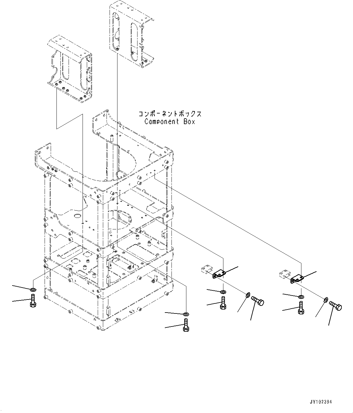 Komatsu parts book diagram for WA800-8E0 S/N 84001-UP: BRAKE CONTROL, MOUNTING (2/3)(#83001-)