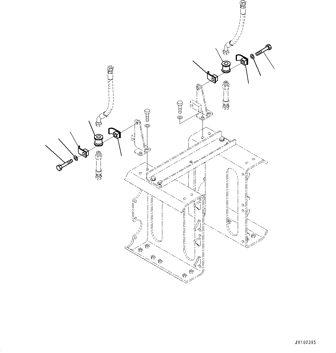Komatsu parts book diagram for WA800-8E0 S/N 84001-UP: BRAKE CONTROL, MOUNTING (3/3)(#83001-)