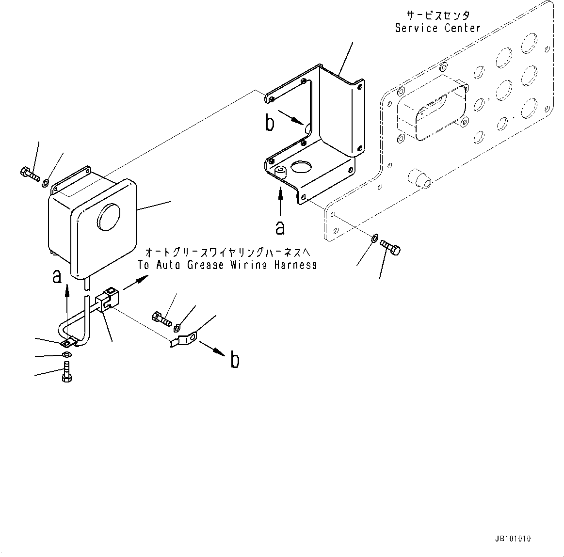 Komatsu parts book diagram for WA800-8E0 S/N 84001-UP: BRAKE CONTROL, CONTROLLER (WITH AUTO-GREASING SYSTEM)(#83001-)