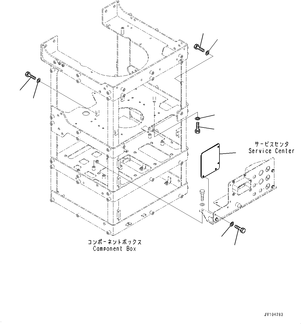 Komatsu parts book diagram for WA800-8E0 S/N 84001-UP: BRAKE CONTROL, PARTS FOR LESS AUTO GREASE PUMP (1/2)(#83001-)