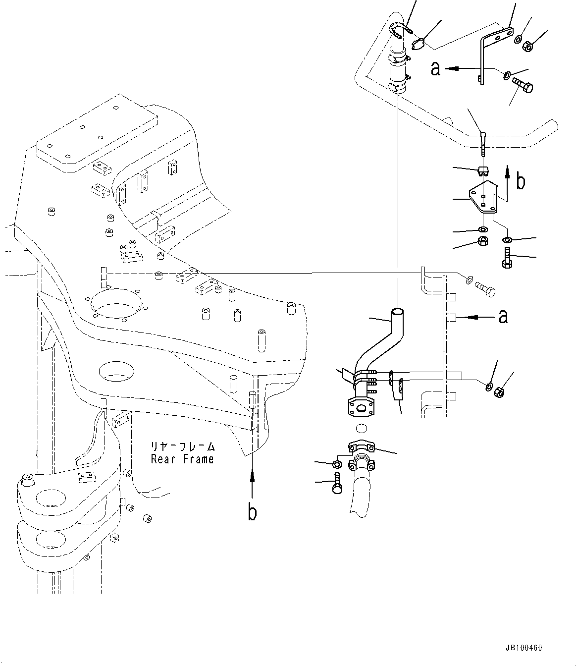 Komatsu parts book diagram for WA800-8E0 S/N 84001-UP: BRAKE PIPING, BRAKE COOLING PIPING (3/7)(#83001-)