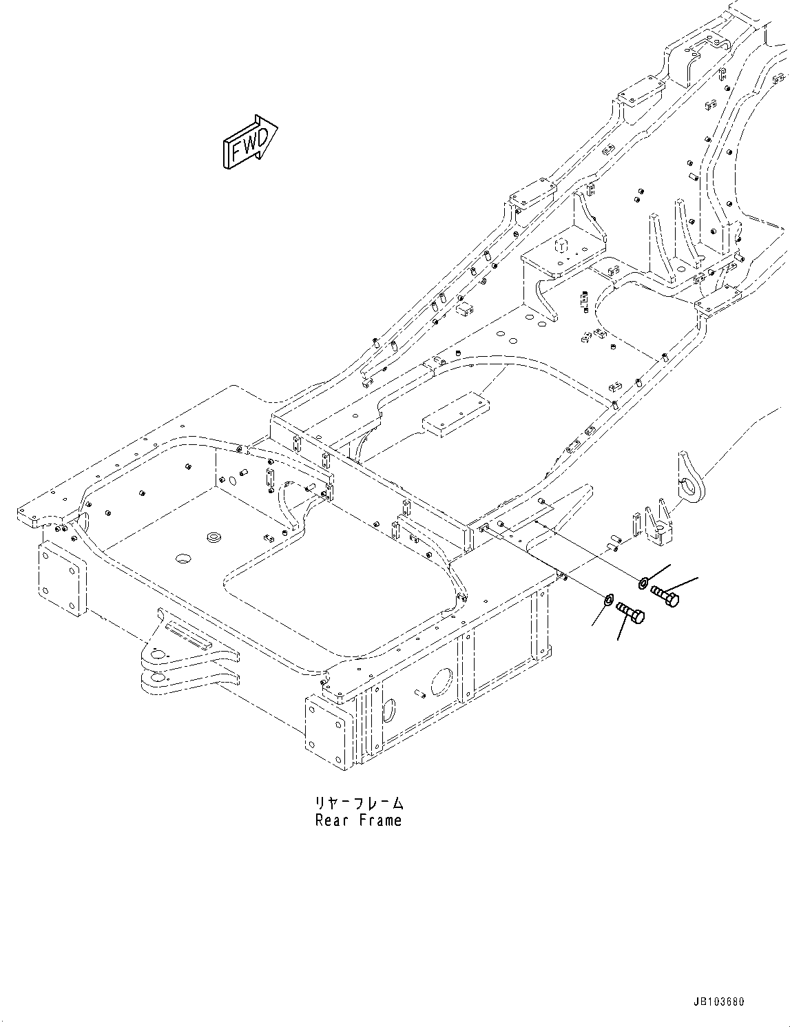 Komatsu parts book diagram for WA800-8E0 S/N 84001-UP: RADIATOR GUARD AND HOOD, BOLT (1/2)(#84001-)