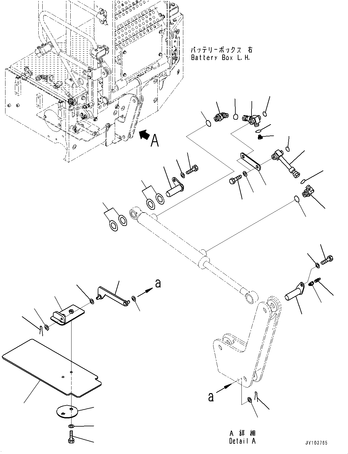 Komatsu parts book diagram for WA800-8E0 S/N 84001-UP: LADDER, POWER LADDER, CYLINDER RELATED PARTS (2/2)(#84001-)
