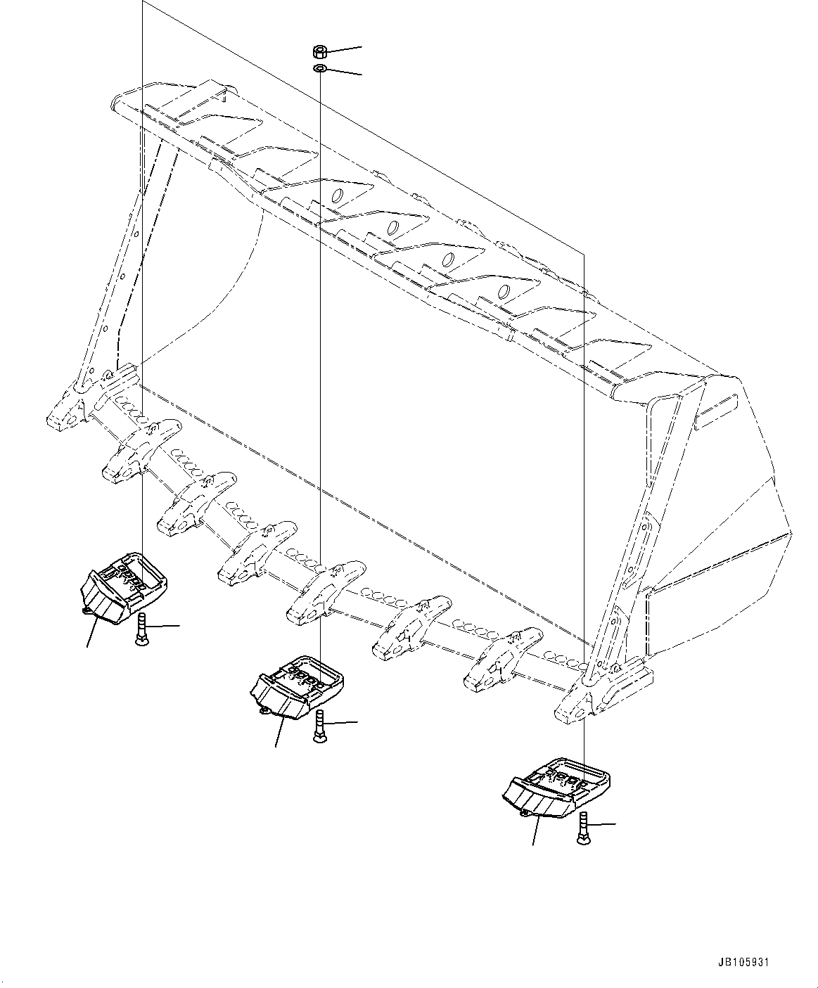 Komatsu parts book diagram for WA800-8E0 S/N 84001-UP: SEGMENT EDGE, (#84001-)