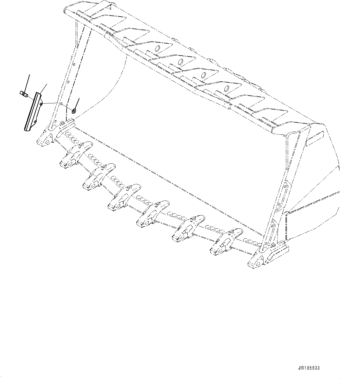 Komatsu parts book diagram for WA800-8E0 S/N 84001-UP: SIDE EDGE GUARD, (#84001-)