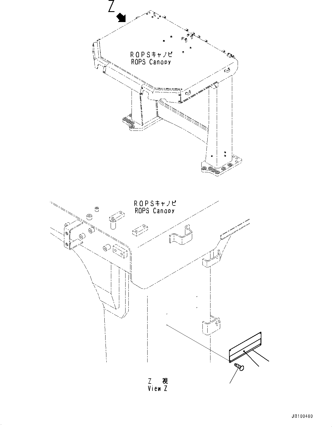 Komatsu parts book diagram for WA800-8E0 S/N 84001-UP: WARNING PLATE, (#83001-)