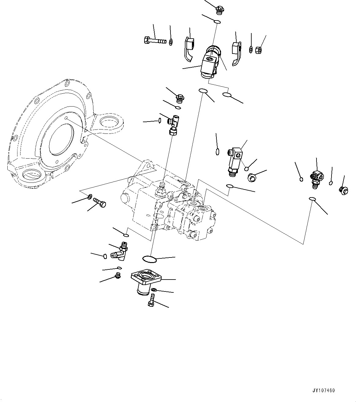 Komatsu parts book diagram for PC25MR-5 S/N 26001-UP: ENGINE RELATED PARTS, PISTON PUMP RELATED PARTS(#25001-)