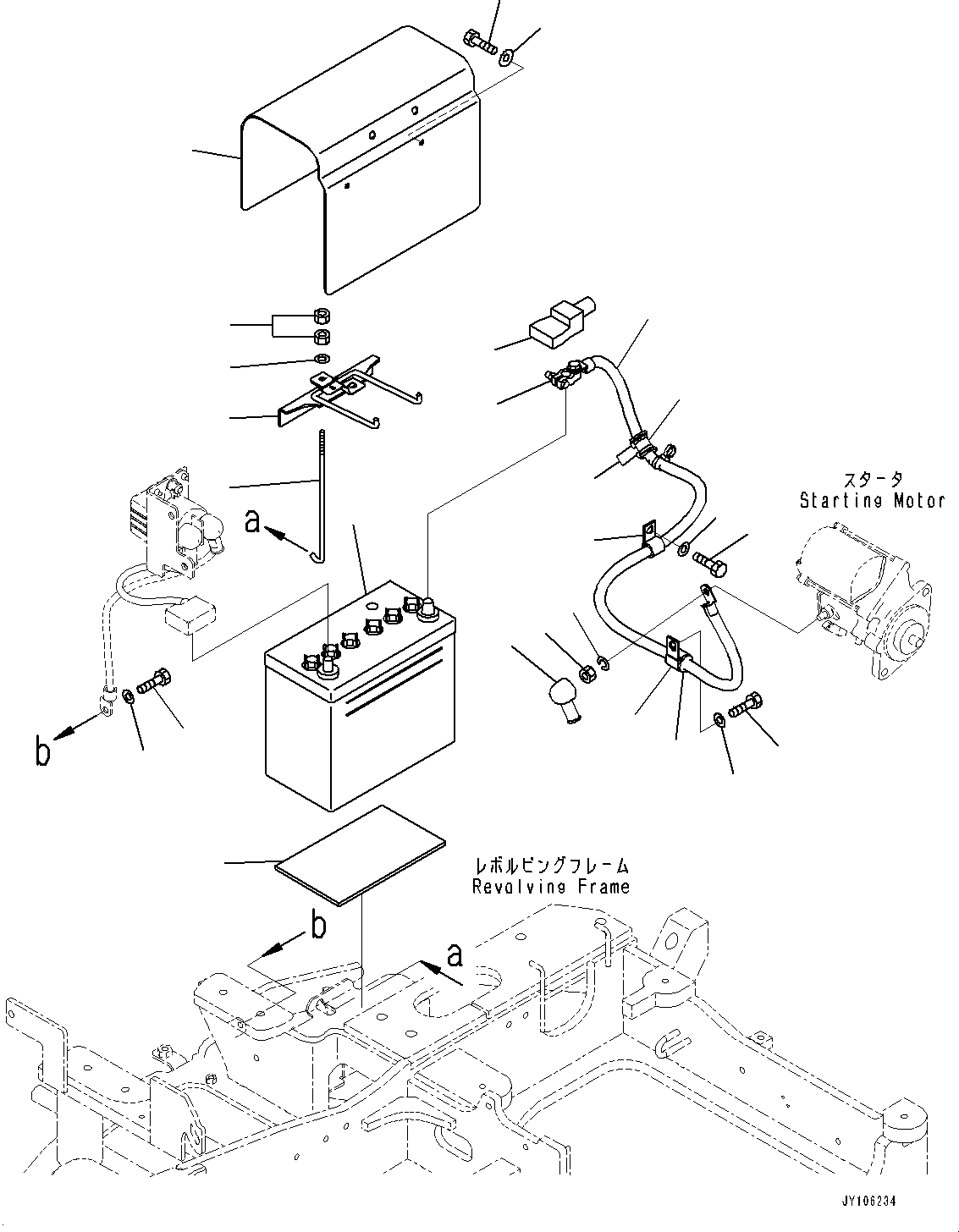 Komatsu parts book diagram for PC25MR-5 S/N 26001-UP: BATTERY, BATTERY(#25001-25150)