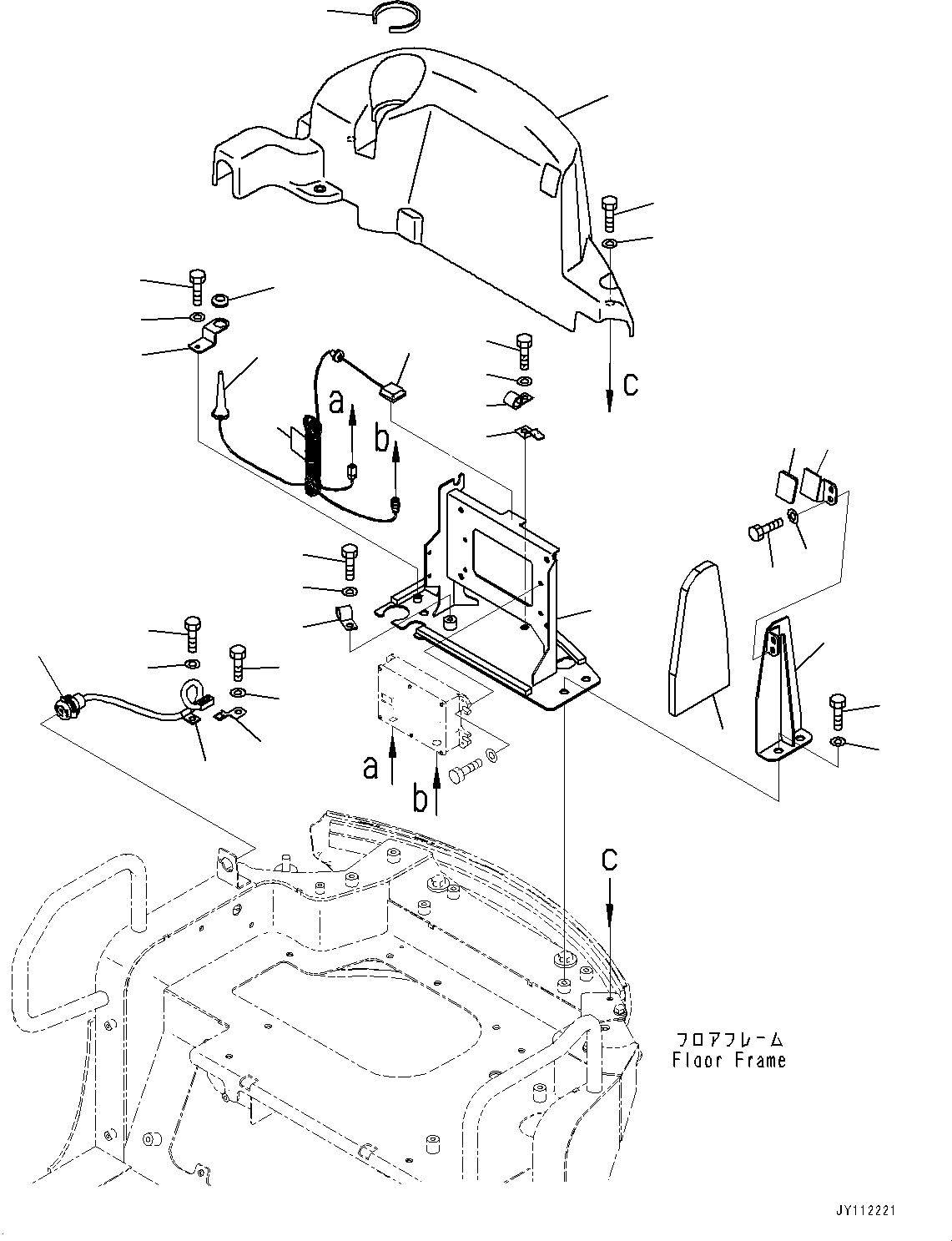 Komatsu parts book diagram for PC25MR-5 S/N 26001-UP: KOMTRAX CONTROLLER, (#26001-)