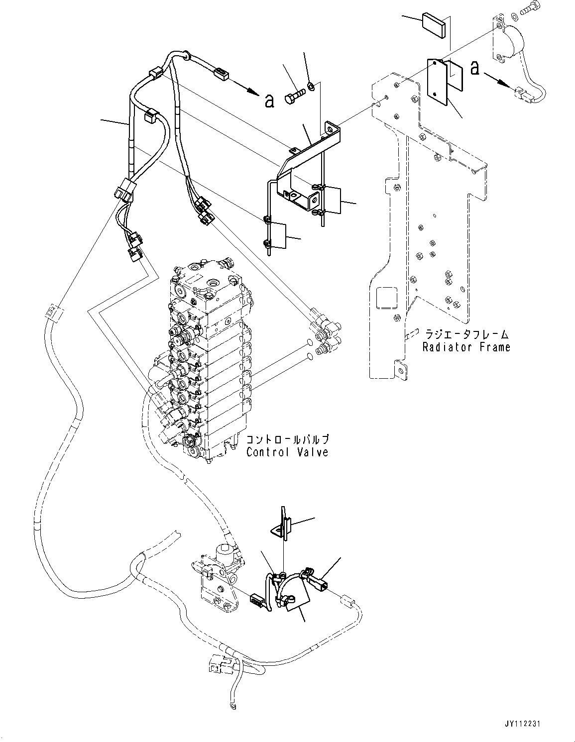 Komatsu parts book diagram for PC25MR-5 S/N 26001-UP: TRAVEL ALARM HARNESS, (WITH ROPS CAB, ARM CRANE)(#26001-)