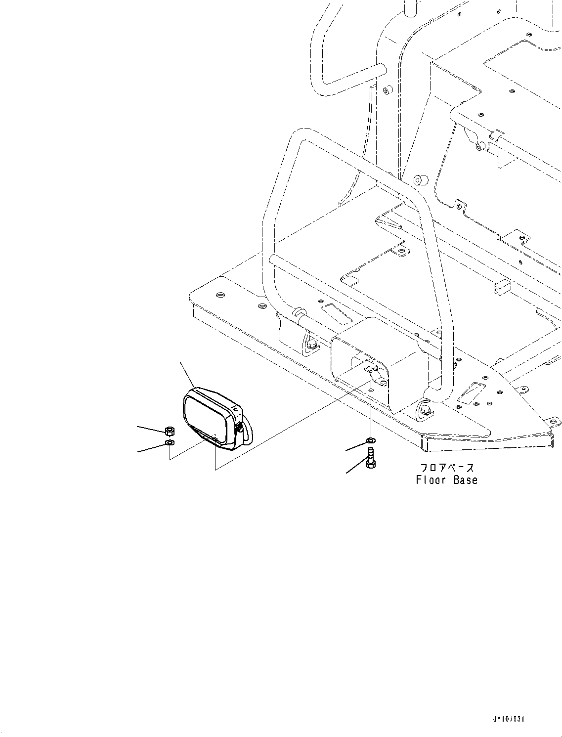 Komatsu parts book diagram for PC25MR-5 S/N 26001-UP: HEADLAMP, (#26001-)