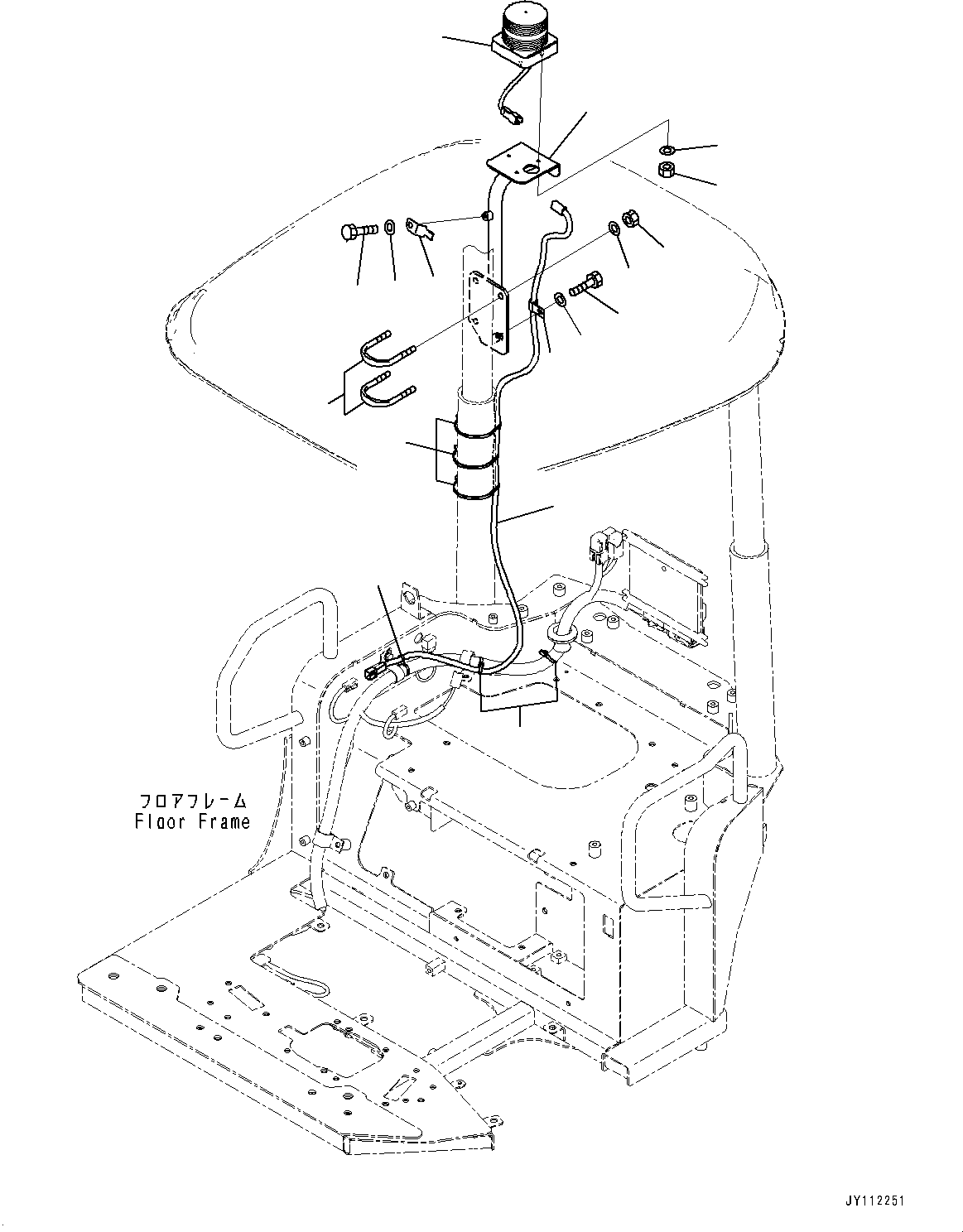 Komatsu parts book diagram for PC25MR-5 S/N 26001-UP: BEACON LAMP, (#26001-)