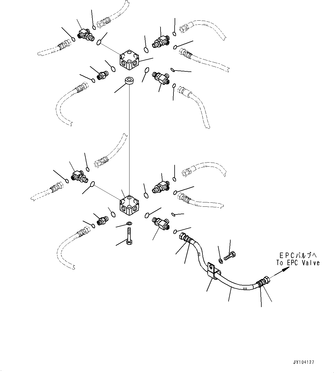 Komatsu parts book diagram for PC25MR-5 S/N 26001-UP: FLOOR FRAME, FLOOR, P, T BLOCK (WITH 1-ATTACHMENT)(#26001-)