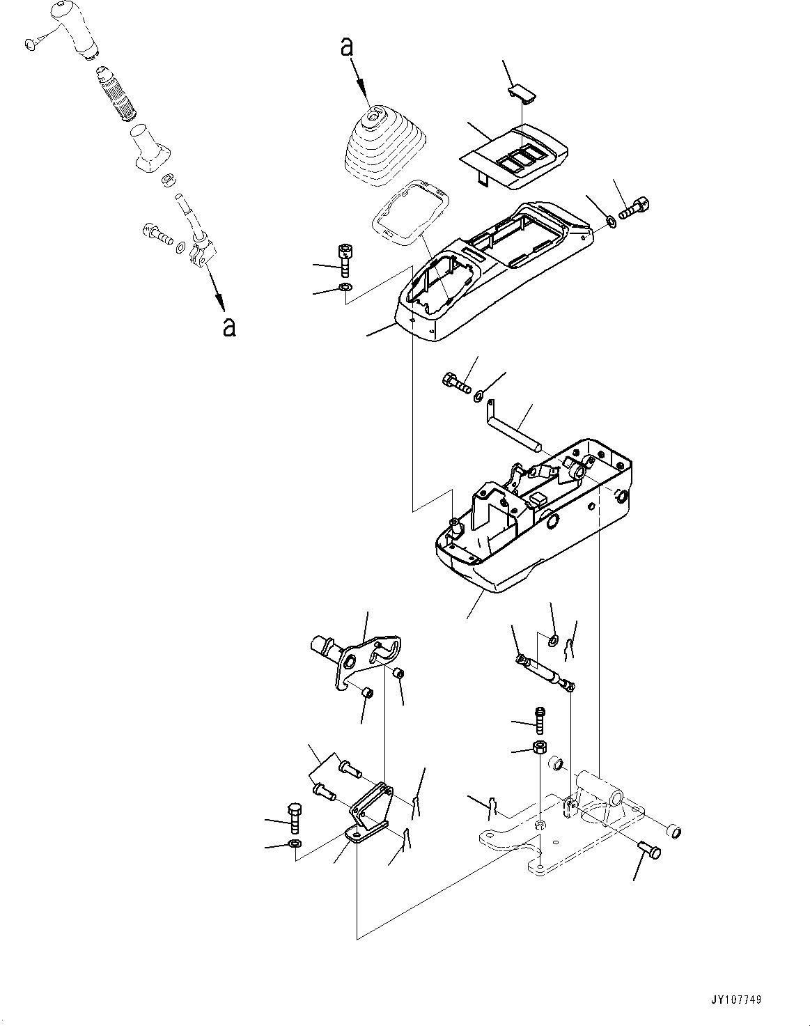 Komatsu parts book diagram for PC25MR-5 S/N 26001-UP: CAB, FLOOR, CONSOLE, L.H.(#26001-)