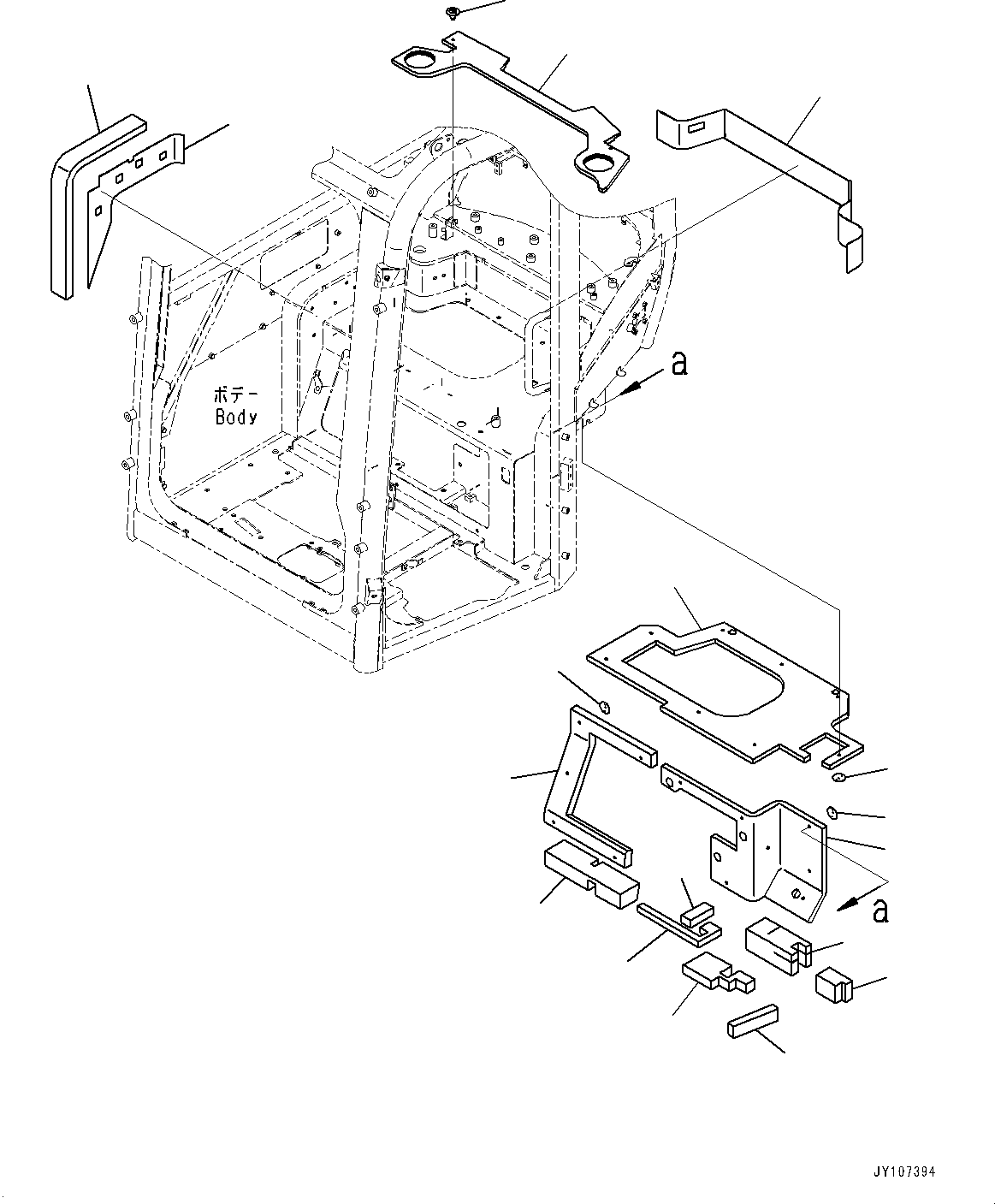 Komatsu parts book diagram for PC25MR-5 S/N 26001-UP: CAB, FLOOR, UNDER SHEET(#26001-)