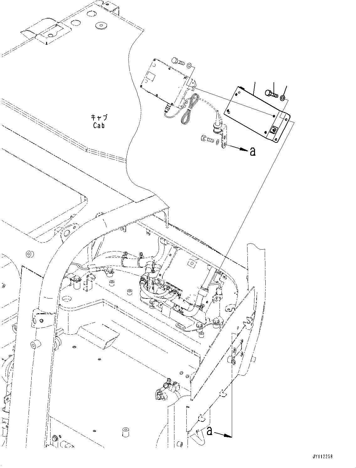 Komatsu parts book diagram for PC25MR-5 S/N 26001-UP: CAB, KOMTRAX CONTROLLER RELATED PARTS(#26001-)