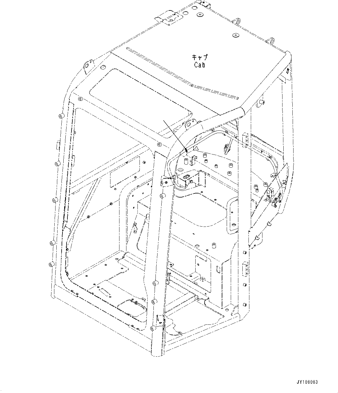 Komatsu parts book diagram for PC25MR-5 S/N 26001-UP: CAB, BAND(#26001-)