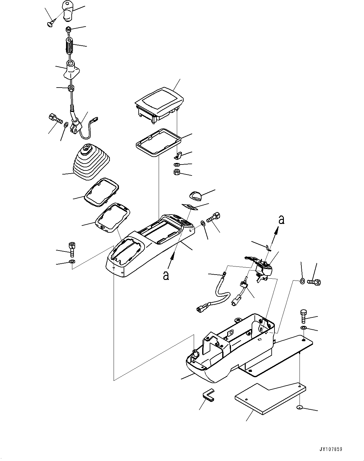 Komatsu parts book diagram for PC25MR-5 S/N 26001-UP: CAB, FLOOR, CONSOLE, R.H. (WITH ARM CRANE)(#26001-)