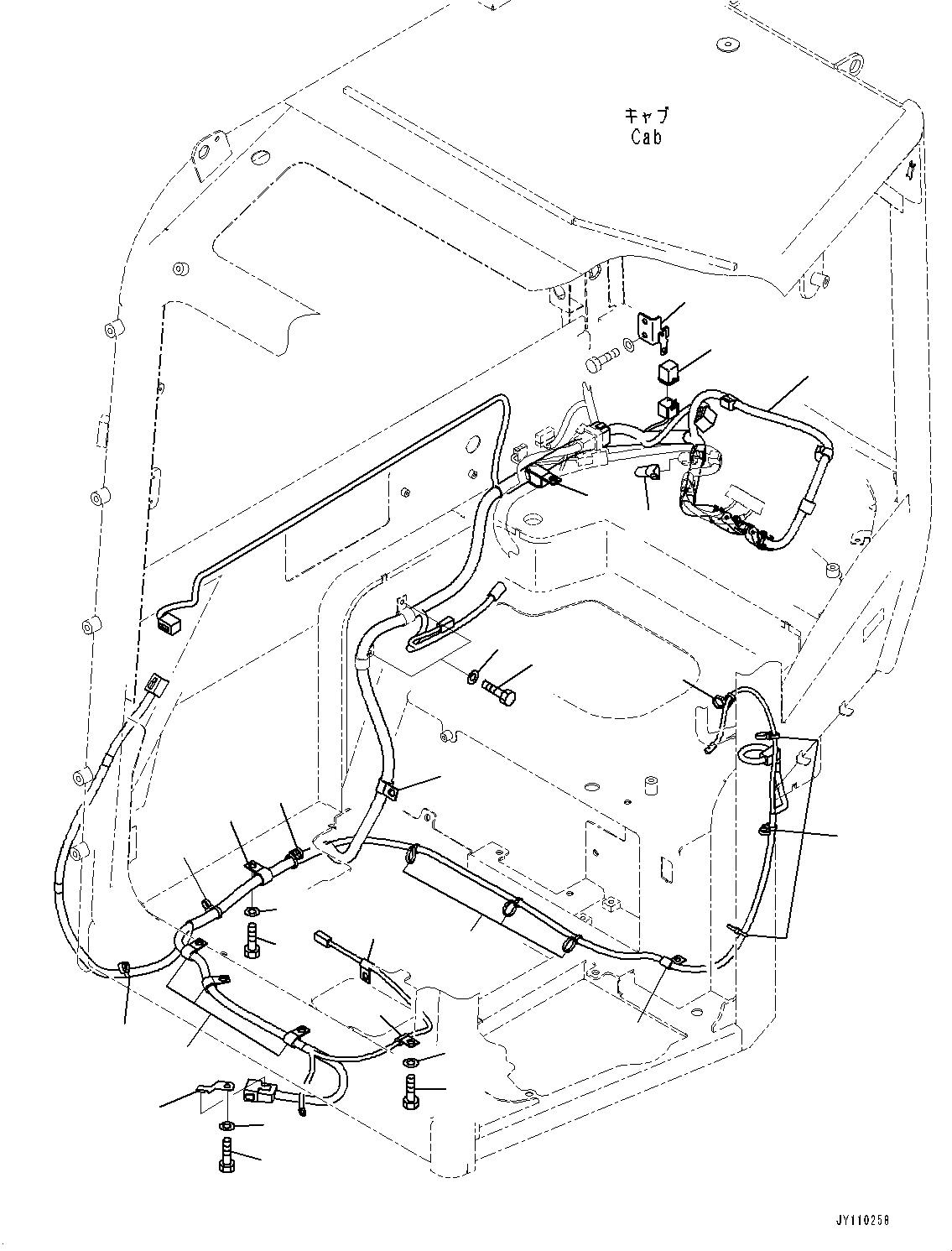Komatsu parts book diagram for PC25MR-5 S/N 26001-UP: CAB, ARM CRANE CONTROLLER WIRING HARNESS(#26001-)