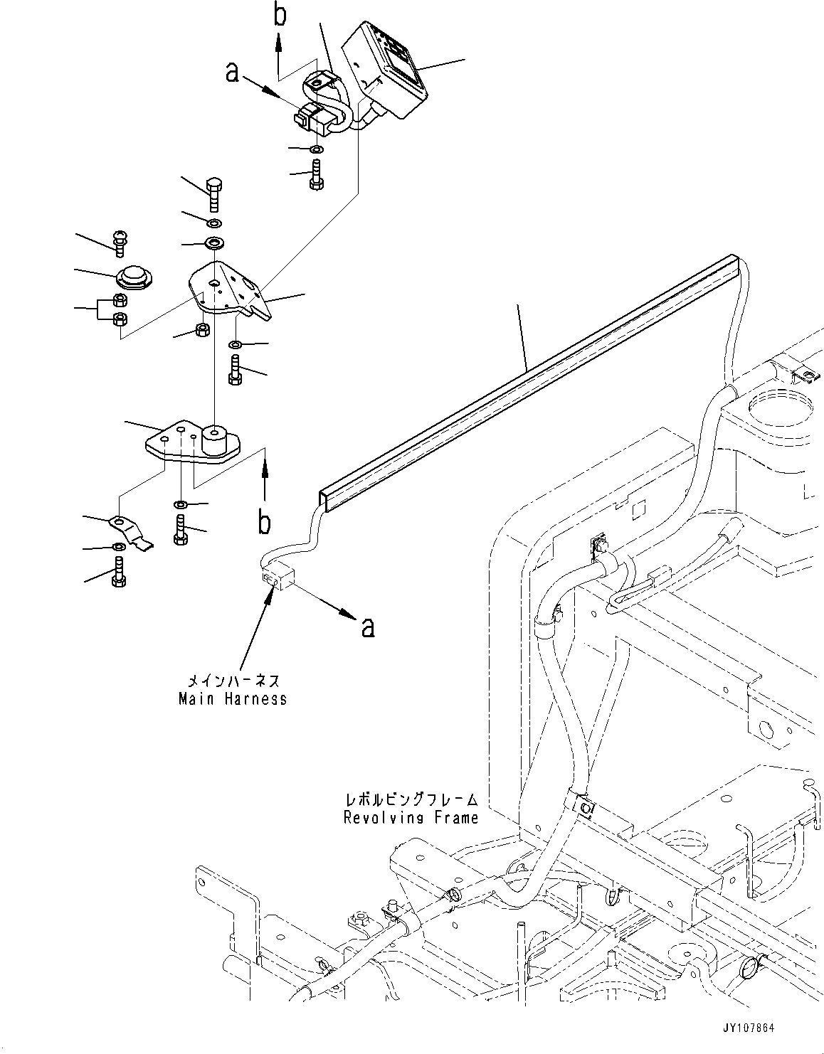 Komatsu parts book diagram for PC25MR-5 S/N 26001-UP: CAB, MONITOR(#26001-)