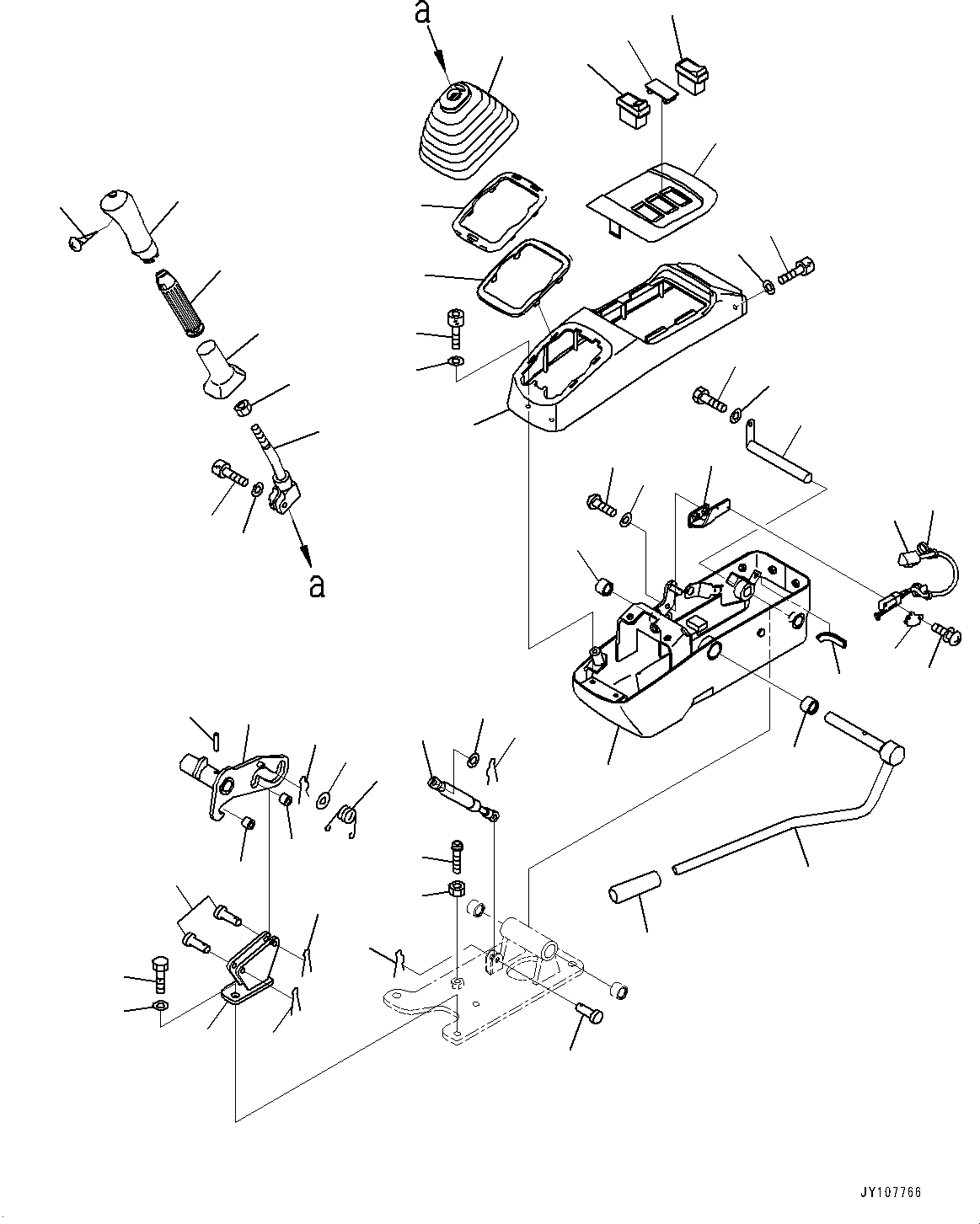 Komatsu parts book diagram for PC25MR-5 S/N 26001-UP: FLOOR FRAME, FLOOR, CONSOLE, L.H.(#26001-)