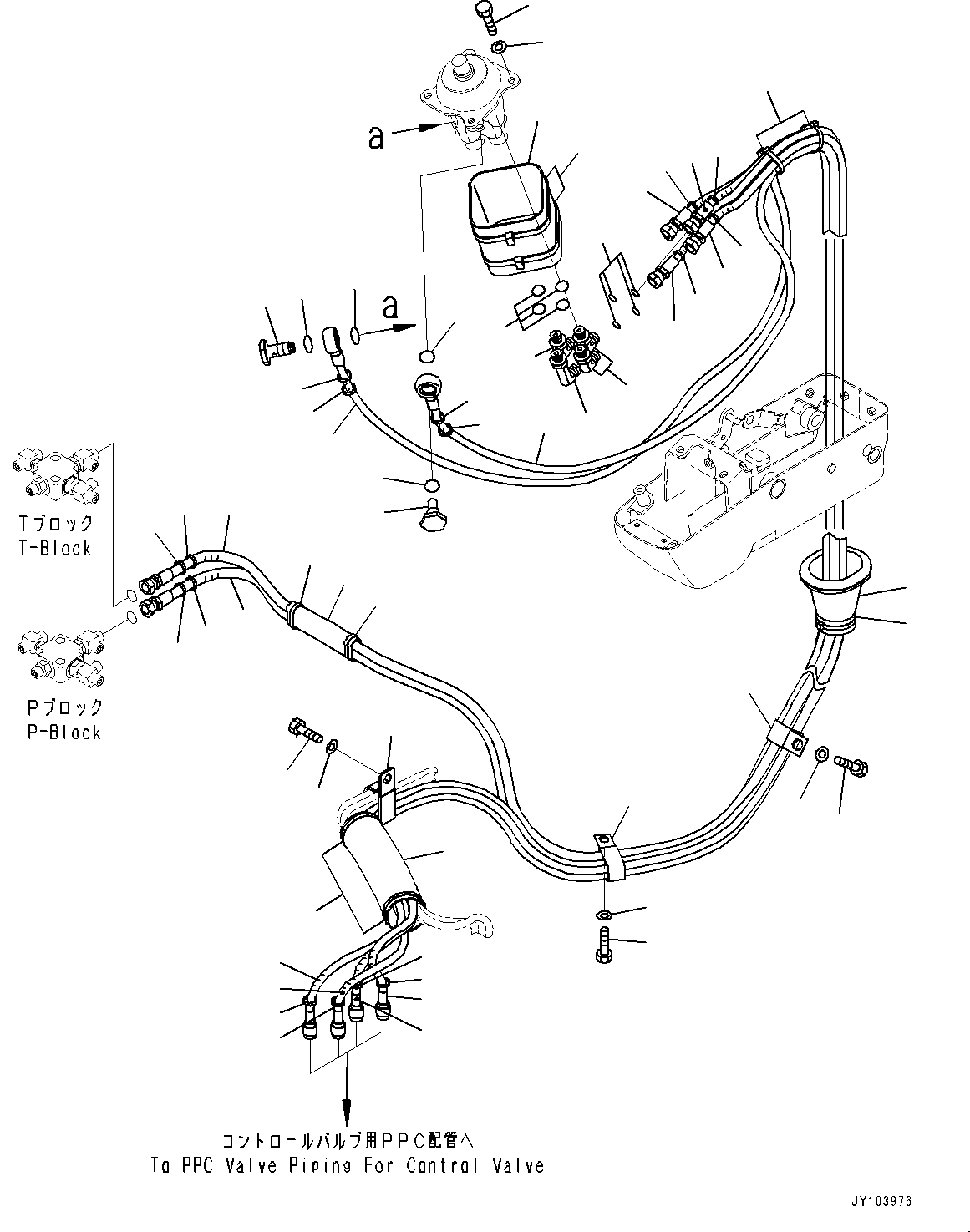 Komatsu parts book diagram for PC25MR-5 S/N 26001-UP: FLOOR FRAME, PPC PIPING, L.H.(#26001-)