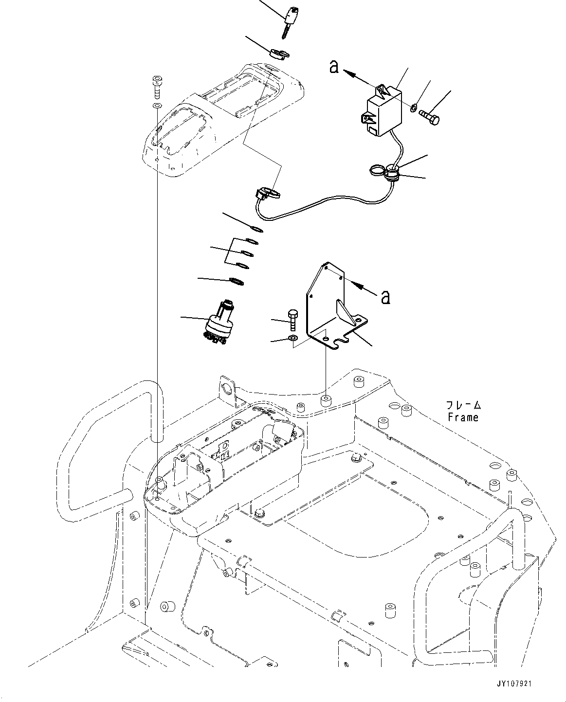Komatsu parts book diagram for PC25MR-5 S/N 26001-UP: FLOOR FRAME, SWITCH AND ID KEY(#26001-)