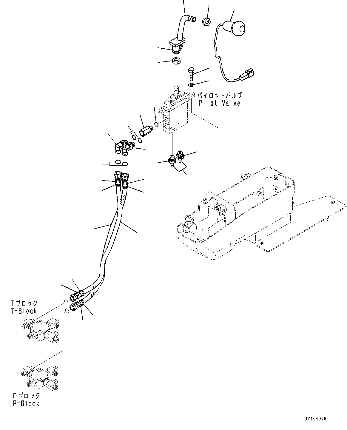 Komatsu parts book diagram for PC25MR-5 S/N 26001-UP: FLOOR FRAME, BLADE CONTROL LEVER(#26001-)