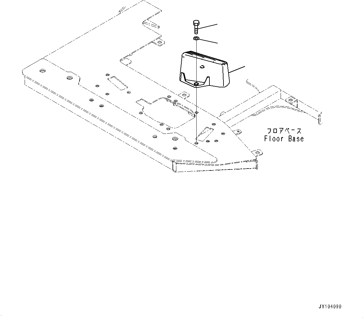 Komatsu parts book diagram for PC25MR-5 S/N 26001-UP: FLOOR FRAME, FLOOR, FOOTREST, L.H.(#26001-)