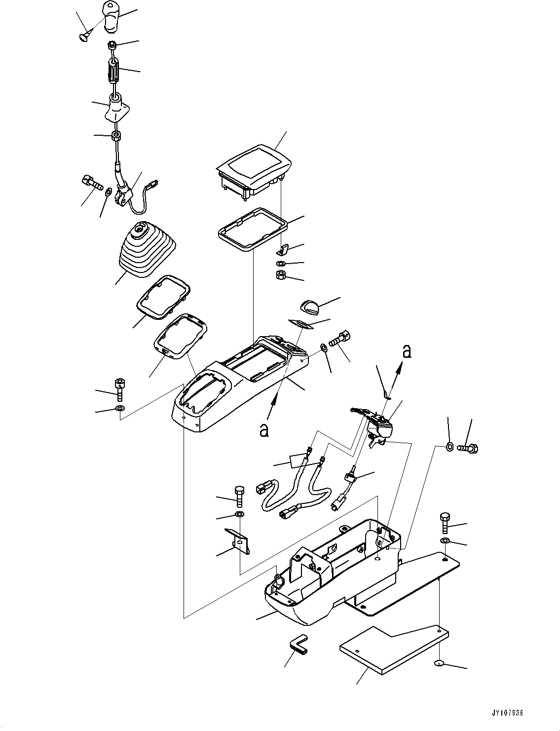 Komatsu parts book diagram for PC25MR-5 S/N 26001-UP: FLOOR FRAME, FLOOR, CONSOLE, R.H. (WITH ARM CRANE)(#26001-)